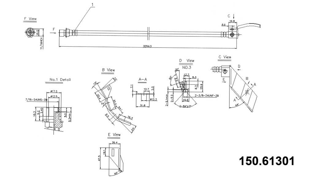 Centric Parts Brake Hose 150.61301