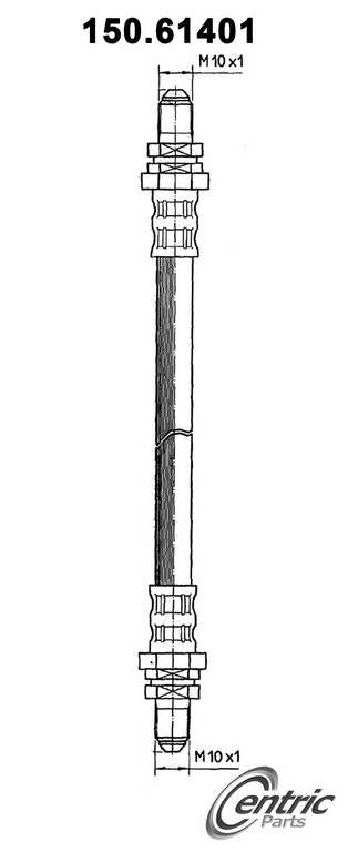 Centric Parts Brake Hydraulic Hose for 1988-1989 Merkur Scorpio 1985-1989 XR4Ti 150.61401