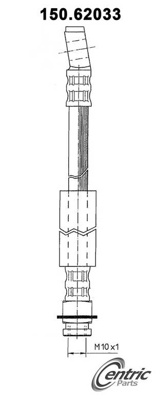 Centric Parts Brake Hydraulic Hose for 1982-1991 Buick Skyhawk, Skylark, Somerset, Cadillac Cimarron, Chevrolet Beretta, Cavalier, Corsica, Oldsmobile Calais, Cutlass Calais, Fir 150.62033