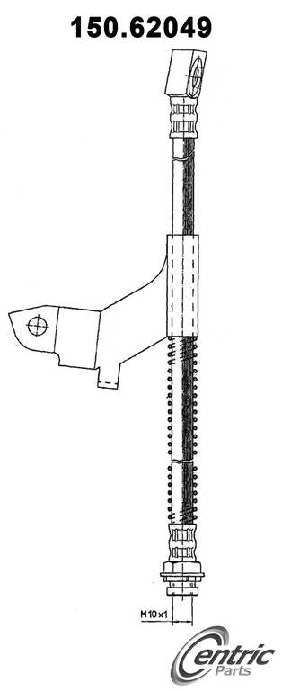 Centric Parts Brake Hydraulic Hose for 1988-1990 Buick Reatta, Riviera, Cadillac Allante, Eldorado, Seville, Oldsmobile Toronado 150.62049