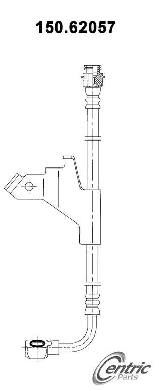 Centric Parts Brake Hydraulic Hose for Cadillac Commercial Chassis 1992-1990 DeVille 1993-1990 Fleetwood 1992-1990 150.62057