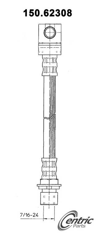 Centric Parts Brake Hydraulic Hose for 1975-1989 Buick and Cadillac Models