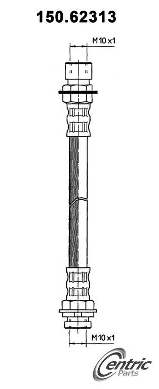 Centric Parts Brake Hydraulic Hose for 1982-1996 Buick Century, Skylark, Chevrolet Celebrity, Oldsmobile Cutlass Ciera and related models 150.62313