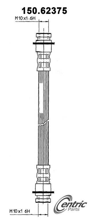 Centric Parts Brake Hydraulic Hose 150.62375