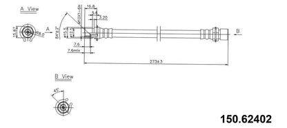 Centric Parts Brake Hydraulic Hose 150.62402