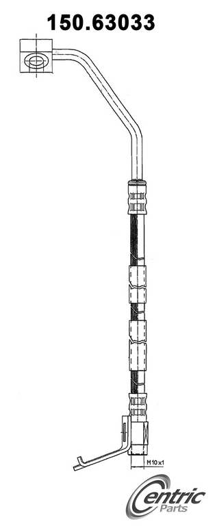 Centric Parts Brake Hydraulic Hose for 1993-2004 Chrysler Models 150.63033