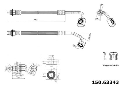 Centric Parts Brake Hose 150.63343