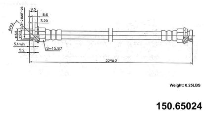 Centric Parts Brake Hose 150.65024