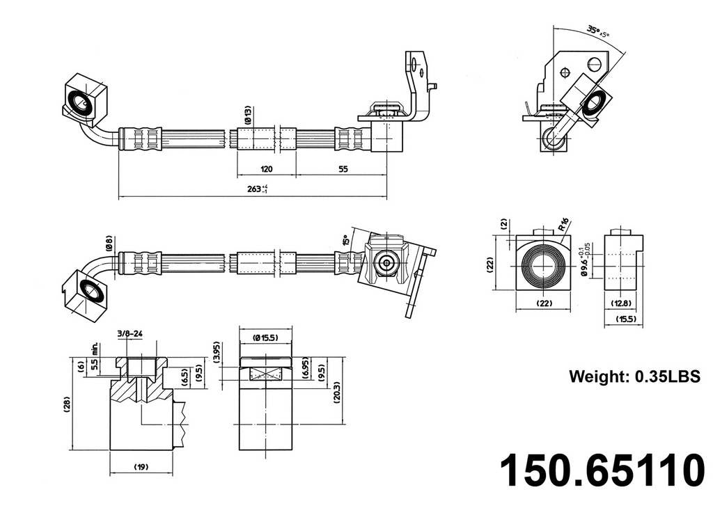 Centric Parts Brake Hose 150.65110