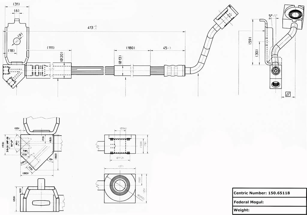 Centric Parts Brake Hose 150.65118