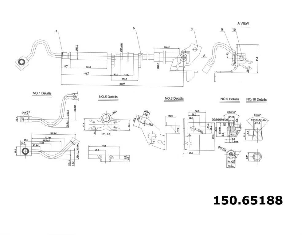 Centric Parts Brake Hydraulic Hose for Ford F-150 2005-2008 Lincoln Mark LT 2006-2008 150.65188