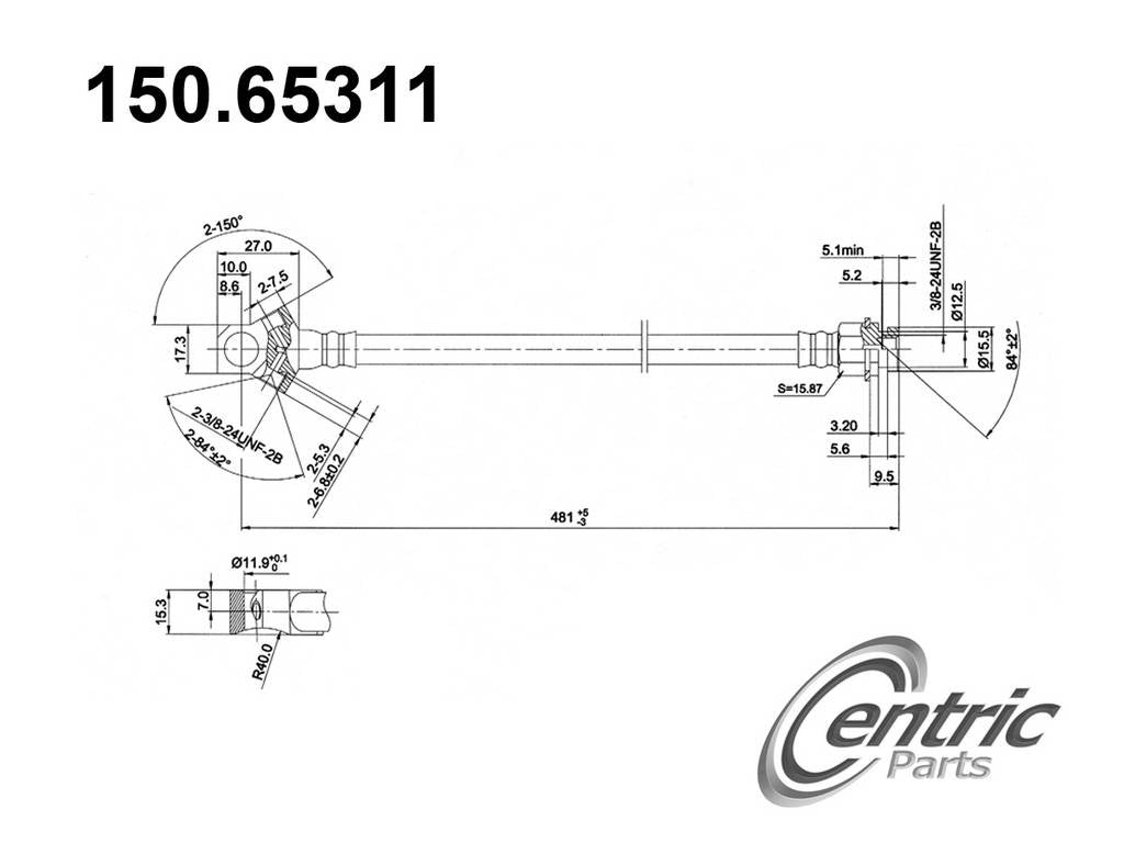 Centric Parts Brake Hydraulic Hose 150.65311