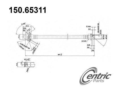 Centric Parts Brake Hydraulic Hose 150.65311
