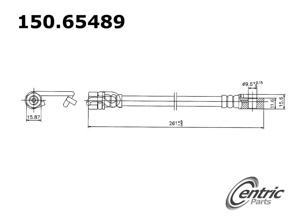 Centric Parts Brake Hydraulic Hose 150.65489