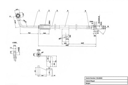Centric Parts Brake Hydraulic Hose 150.66065
