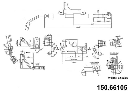 Centric Parts Brake Hydraulic Hose 150.66105