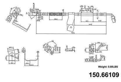 Centric Parts Brake Hydraulic Hose 150.66109