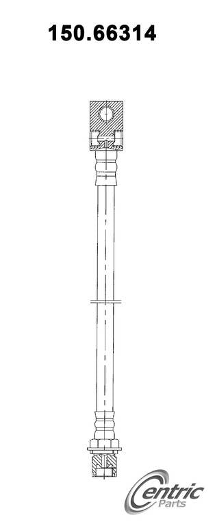 Centric Parts Brake Hydraulic Hose for Chevrolet C3500 2000-1990 K3500 2000-1990 GMC C3500 2000-1990 K3500 2000-1990 150.66314