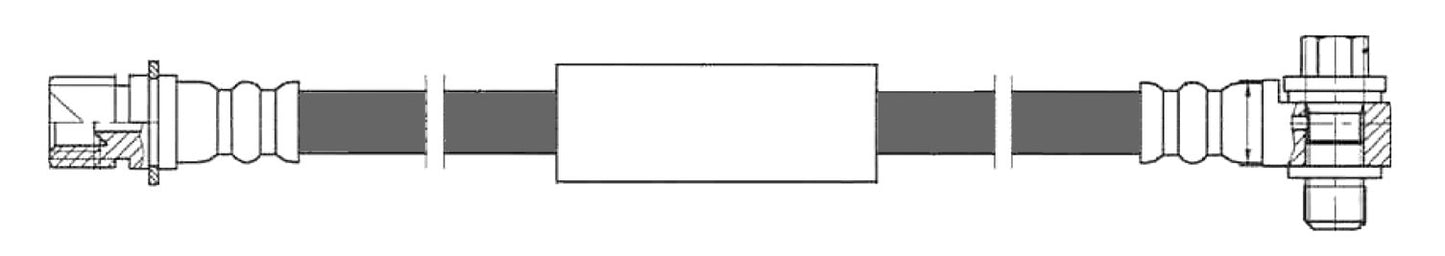 Centric Parts Brake Hydraulic Hose for 2011-2014 Chevrolet Silverado 3500 HD GMC Sierra 3500 HD 150.66412