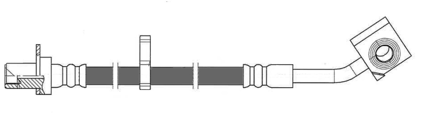 Centric Parts Brake Hydraulic Hose 150.67124