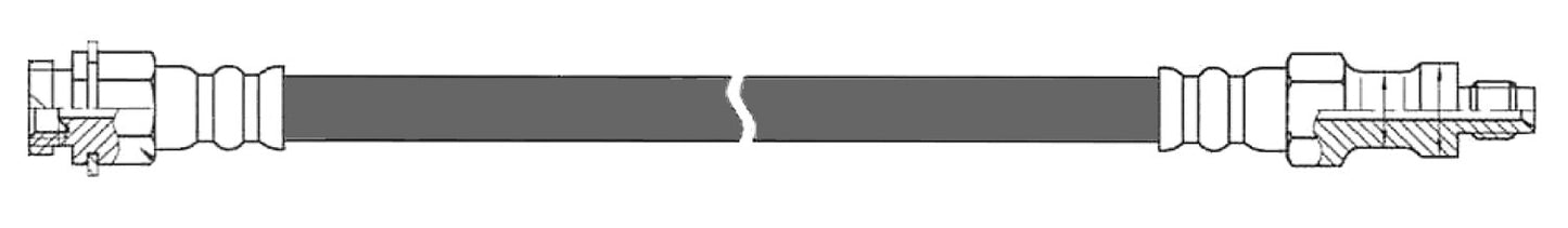 Centric Parts Brake Hydraulic Hose for 1970-1969 Chevrolet G10/G20/G30 Van, GMC G15/G1500 Van, G25/G2500 Van, G35/G3500 Van 150.68019