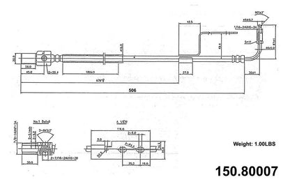 Stoptech Centric Brake Hose - Front 150.80007