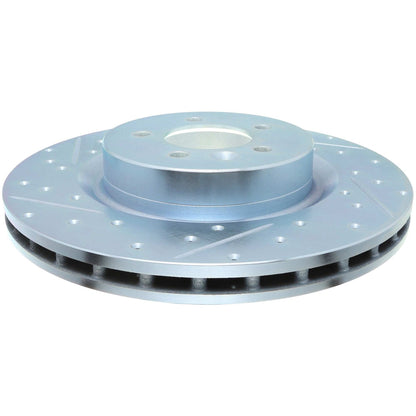 StopTech Select Sport Drilled And Slotted Brake Rotor; Front Right