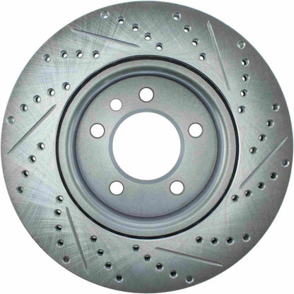 StopTech Select Sport Drilled And Slotted Brake Rotor; Front Right