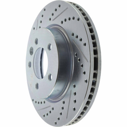 StopTech Select Sport Drilled And Slotted Brake Rotor; Front Right