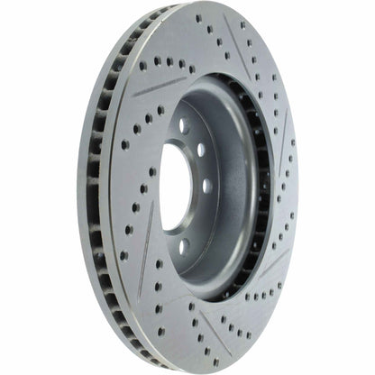 StopTech Select Sport Drilled And Slotted Brake Rotor; Front Right