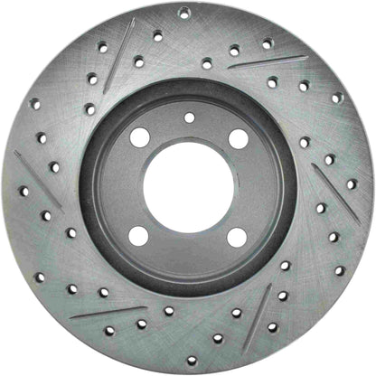 StopTech Select Sport Drilled And Slotted Brake Rotor; Front Left
