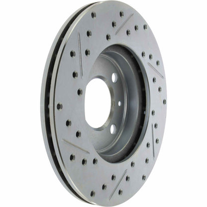 StopTech Select Sport Drilled And Slotted Brake Rotor; Front Left