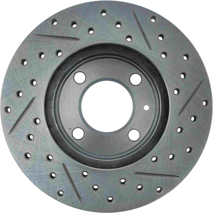 StopTech Select Sport Drilled And Slotted Brake Rotor; Front Right