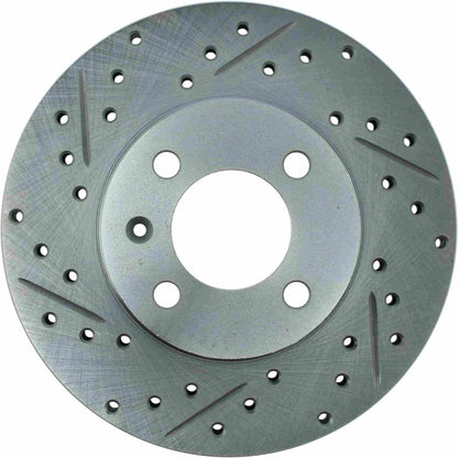 StopTech Select Sport Drilled And Slotted Brake Rotor; Front Right