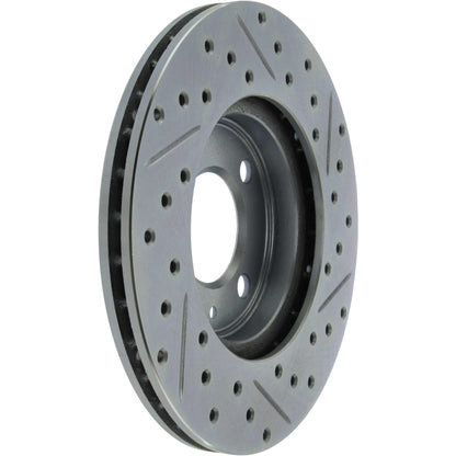 StopTech Select Sport Drilled And Slotted Brake Rotor; Front Right