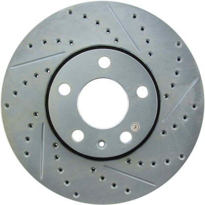 StopTech Select Sport Drilled And Slotted Brake Rotor; Front Left
