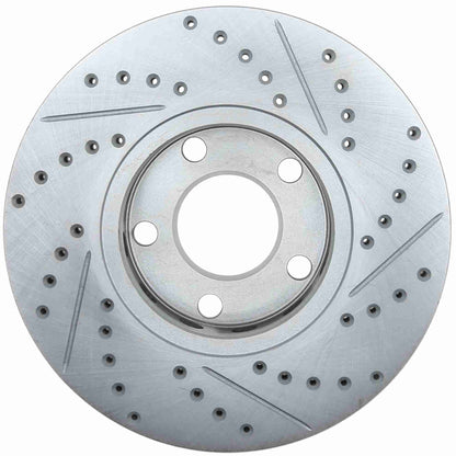 StopTech Select Sport Drilled And Slotted Brake Rotor; Front Right