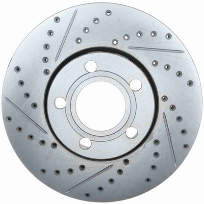 StopTech Select Sport Drilled And Slotted Brake Rotor; Front Right