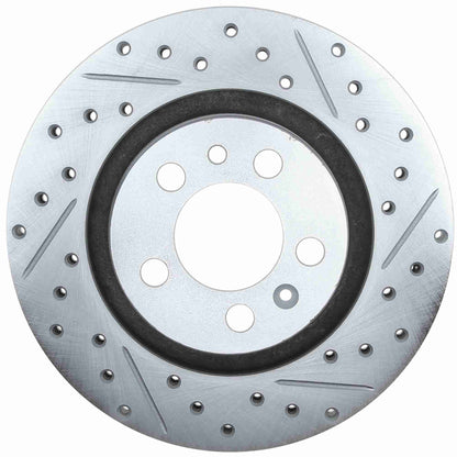 StopTech Select Sport Drilled And Slotted Brake Rotor; Front Left