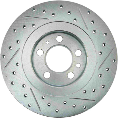 StopTech Select Sport Drilled And Slotted Brake Rotor; Front Right