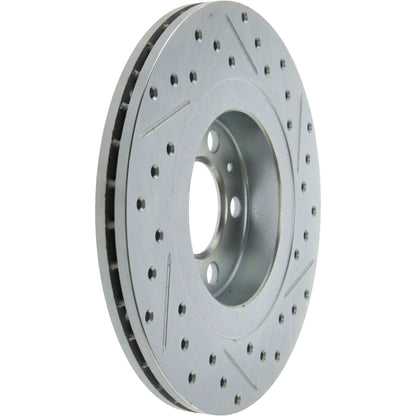 StopTech Select Sport Drilled And Slotted Brake Rotor; Front Right
