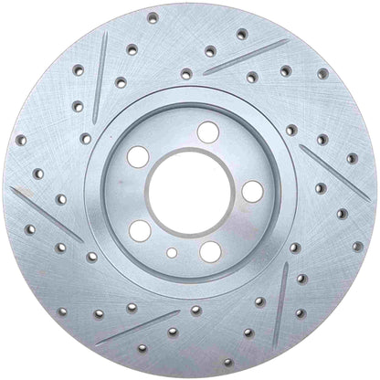 StopTech Select Sport Drilled And Slotted Brake Rotor; Front Left