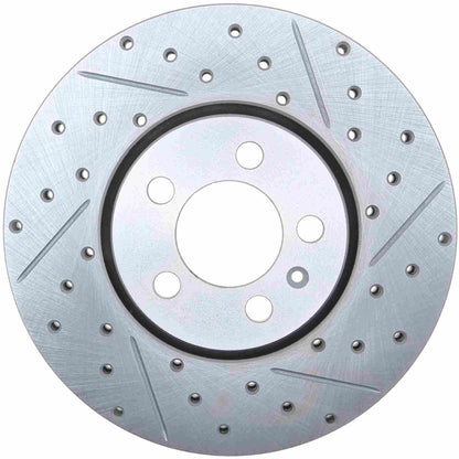 StopTech Select Sport Drilled And Slotted Brake Rotor; Front Left