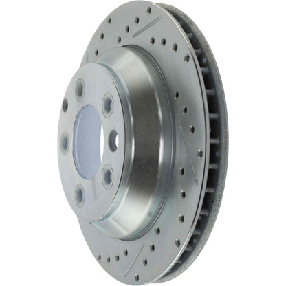 StopTech Select Sport Drilled And Slotted Brake Rotor;Front And Rear Right