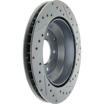 StopTech Select Sport Drilled And Slotted Brake Rotor;Front And Rear Right