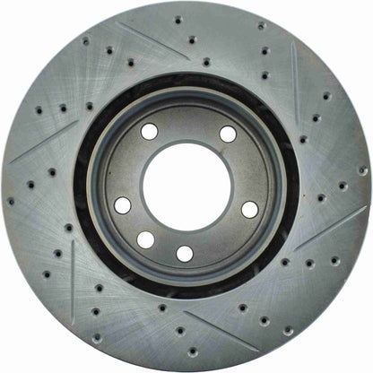 StopTech Select Sport Drilled And Slotted Brake Rotor; Front Right