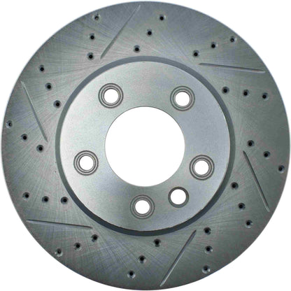 StopTech Select Sport Drilled And Slotted Brake Rotor; Front Right