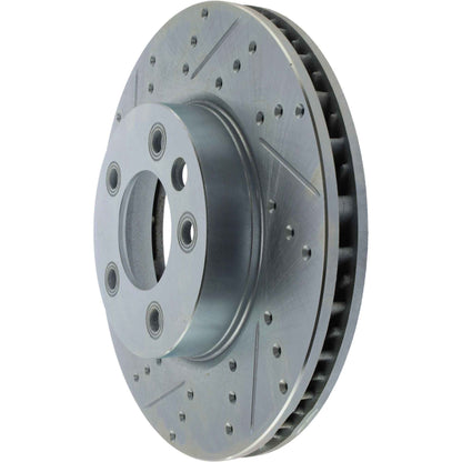StopTech Select Sport Drilled And Slotted Brake Rotor; Front Right