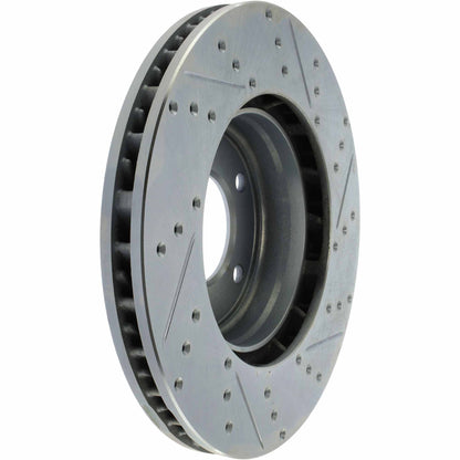 StopTech Select Sport Drilled And Slotted Brake Rotor; Front Right