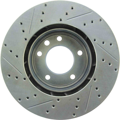 StopTech Select Sport Drilled And Slotted Brake Rotor; Front Left